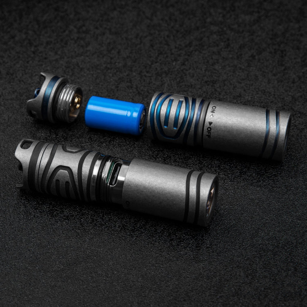 Titanium Alloy Handheld Torch Mini LED Flashlight Portable Outdoor